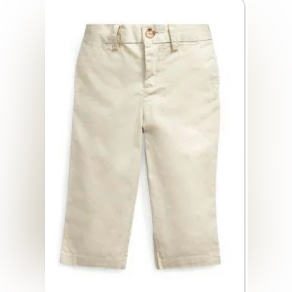 Polo by Ralph Lauren Baby Boys Cotton Twill Pants, Basic Sand, Size 24M